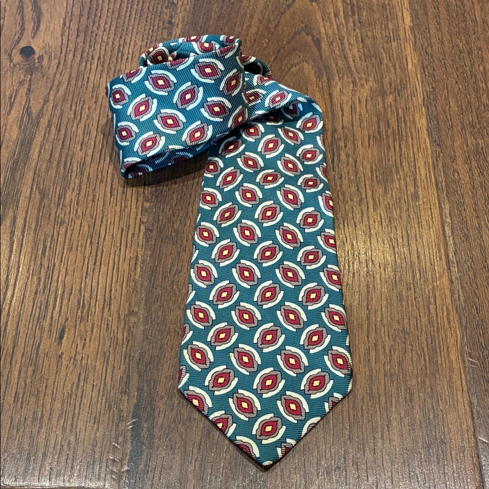 Robert Talbott Blue And Red Patterned Tie - image 2